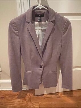 H&M Women's Taupe/Briwn Single-Button Blazer 2